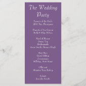 Paars en koraal Floral Blossoms Wedding Ceremonie Programmakaart (Achterkant)