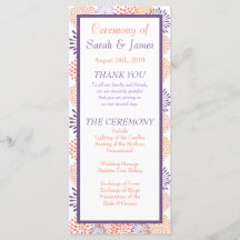 Paars en koraal Floral Blossoms Wedding Ceremonie