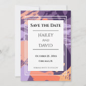 Paars en koraal Opslaan Datum (Voorkant)