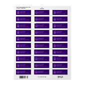 Paars en lavendel vredessymbool etiket (Full Sheet)