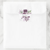 Paars en lavender Floral Hartelijk dank Vierkante Sticker (Tas)
