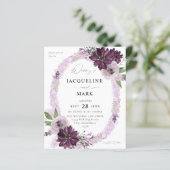 Paars en lavender Floral Ring Wedding (Staand voorkant)