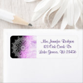 Paars en Lavender Mandala Abstract Etiket (Insitu)