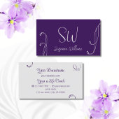 Paars en licht grijs Matig  met Monogram Visitekaartje