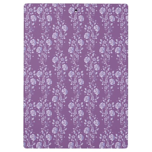  Paars en Lila Floral Klembord (Achterkant)