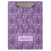  Paars en Lila Floral Klembord (Voorkant)