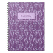  Paars en Lila Floral Notitieboek (Voorkant)