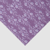 Paars en Lila Floral Patroon Tissuepapier (Detail)
