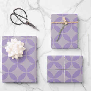 Paars en Lila modern patroon uit de middeleeuwen  Inpakpapier Vel