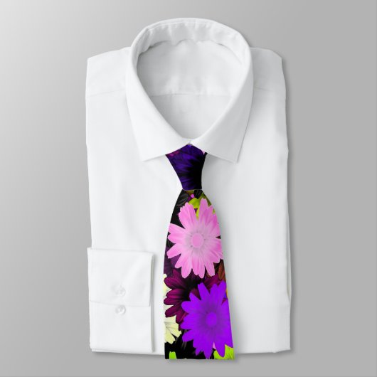 Paars en limoen floraal stropdas (Gebonden)