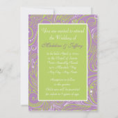 paars- en limoen-paisleythema kaart (Achterkant)