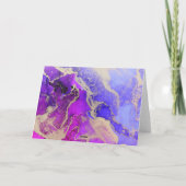 Paars en magenta Abstract Bedankkaart (Achterkant)