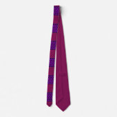 Paars en Magenta Patroon Gestreept Stropdas (Achterkant)