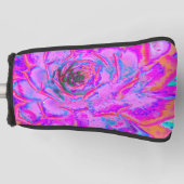 Paars en magenta Succulent Sedum Rosette Golfheadcover (Voorkant)