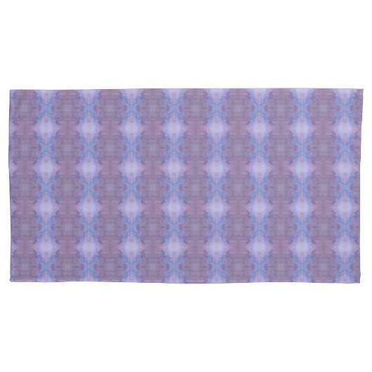 Paars en Mauve Pattered Kussensloop (Voorkant-Links)