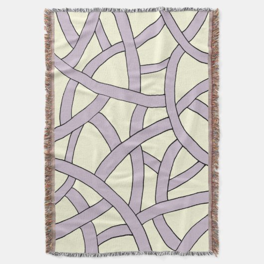 Paars en met de hand getekend Fantasy Pattern Deken (Voorkant Verticaal)