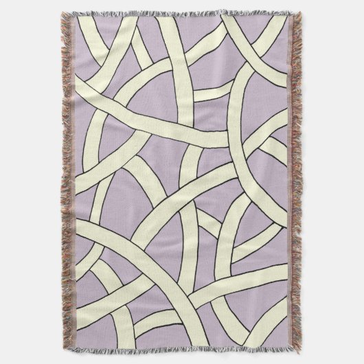 Paars en met de hand getekend Fantasy Pattern Deken (Voorkant Verticaal)