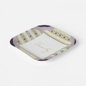 Paars- en moerasmeel papieren bordje (Gebogen)