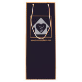 Paars en Oranje aangepast Afbeelding & Logo Hartel Wijn Cadeautas (Achterkant)