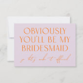 Paars en Oranje... ben je mijn beste voorstel? Kaart (Voorkant)