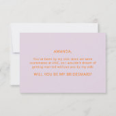 Paars en Oranje... ben je mijn beste voorstel? Kaart (Achterkant)