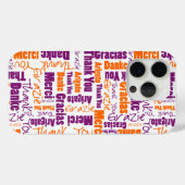 Paars en Oranje Dank u Word Cloud Case-Mate iPhone Case (Achterkant (horizontaal))