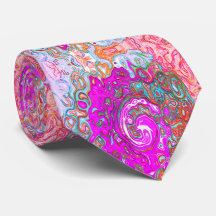 Paars en Oranje Groovy Abstract Retro Werveling