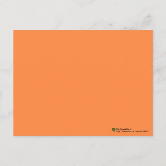 Paars en Oranje Multilinguale Dank Je Briefkaart (Achterkant)