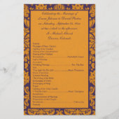 Paars en Oranje programma Damask Wedding II (Voorkant)