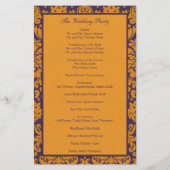 Paars en Oranje programma Damask Wedding II (Achterkant)