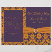 Paars en Oranje programma voor de bruiloft van Dam (Voorkant)