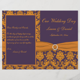 Paars en Oranje programma voor de bruiloft van Dam