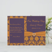 Paars en Oranje programma voor de bruiloft van Dam (Staand voorkant)