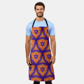 Paars en Oranje Schort (Gedragen)