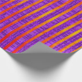 Paars en Oranje, stripes, speldenstaarten, pooldot Cadeaupapier (Hoek)