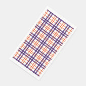 Paars en Oranje Tartan Servet (Hoek)