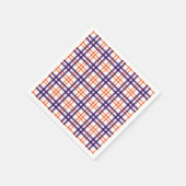 Paars en Oranje Tartan Servet (Hoek)