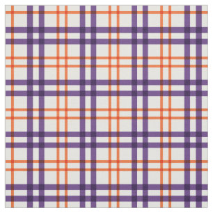 Paars en Oranje Tartan Stof