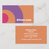 Paars en oranje visitekaartje (Voorkant / Achterkant)