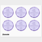 Paars en Paarse Folie Cosmetica Pot Label (Vel)