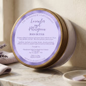 Paars en Paarse Folie Cosmetica Pot Label