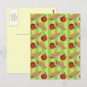 Paars- en pasteipatroon briefkaart (Voorkant / Achterkant)