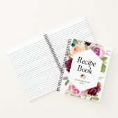 paars- en perzikbloemen, geschilderd notitieboek (Binnen)