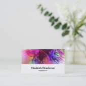 Paars en Pinks Modern Abstract Fractal Design Visitekaartje (Staand voorkant)