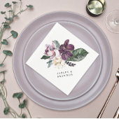 Paars en plum Boho botanisch met namen Servet