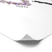 Paars en Purper Alphabet | Fruit en Groenten Poster (Hoek)