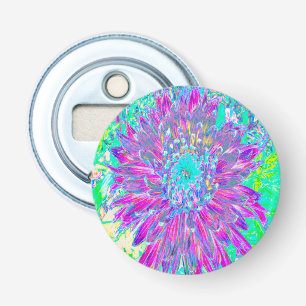 Paars en Robin's Egg Blue Decorative Dahlia Button Flesopener