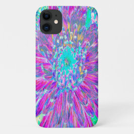 Paars en Robin's Egg Blue Decorative Dahlia Case-Mate iPhone Case