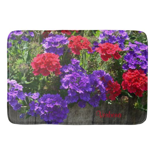 Paars en Rode Verbena Badmat (Voorkant)
