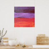 paars en rood afdrukken poster (Keuken)